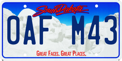 SD license plate 0AFM43