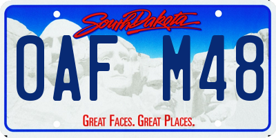 SD license plate 0AFM48