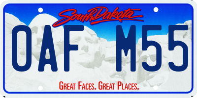 SD license plate 0AFM55