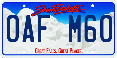 SD license plate 0AFM60