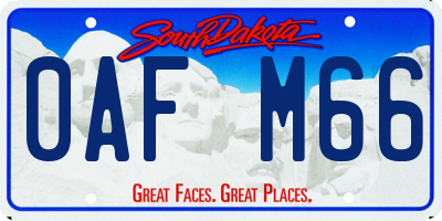 SD license plate 0AFM66