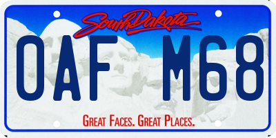 SD license plate 0AFM68