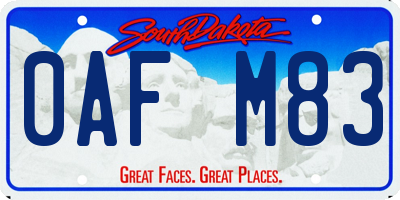 SD license plate 0AFM83