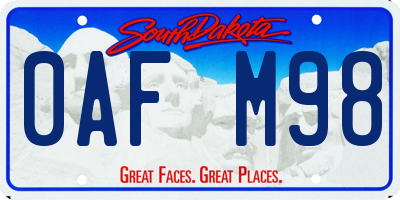 SD license plate 0AFM98