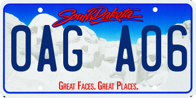 SD license plate 0AGA06