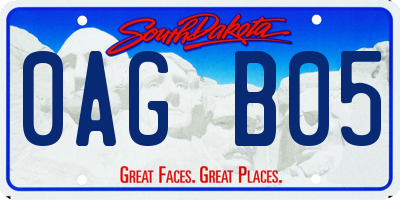 SD license plate 0AGB05