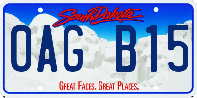 SD license plate 0AGB15