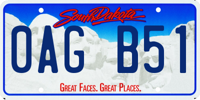 SD license plate 0AGB51