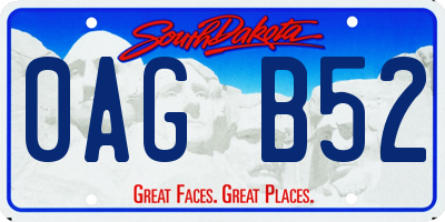 SD license plate 0AGB52