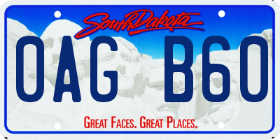 SD license plate 0AGB60