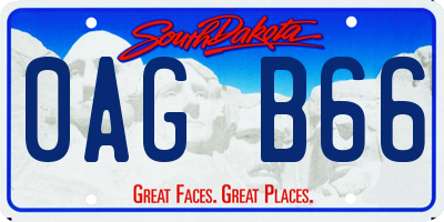 SD license plate 0AGB66