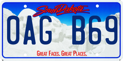 SD license plate 0AGB69