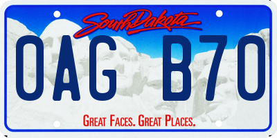 SD license plate 0AGB70