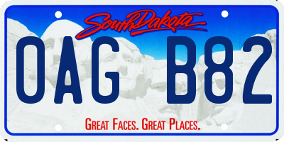 SD license plate 0AGB82