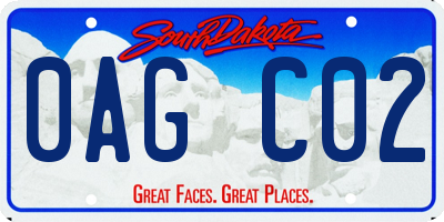 SD license plate 0AGC02