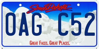 SD license plate 0AGC52