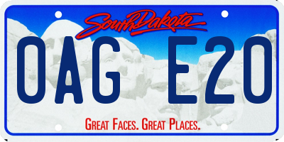 SD license plate 0AGE20