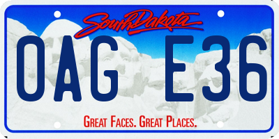 SD license plate 0AGE36
