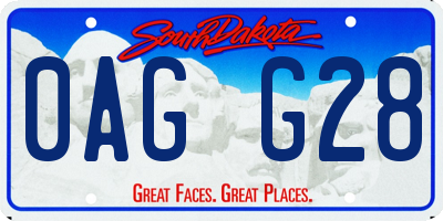 SD license plate 0AGG28