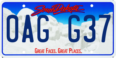 SD license plate 0AGG37