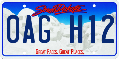 SD license plate 0AGH12