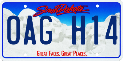 SD license plate 0AGH14