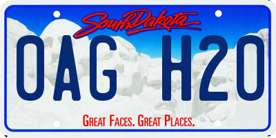 SD license plate 0AGH20