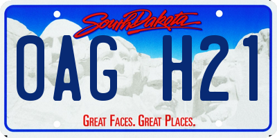 SD license plate 0AGH21