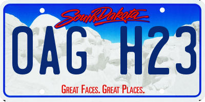 SD license plate 0AGH23