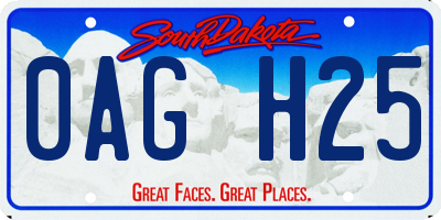 SD license plate 0AGH25