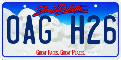 SD license plate 0AGH26