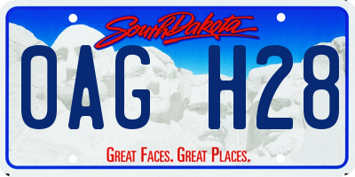 SD license plate 0AGH28