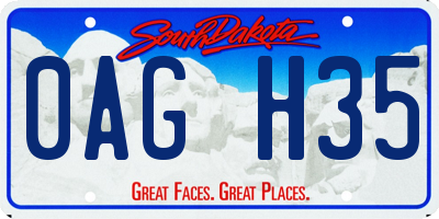 SD license plate 0AGH35