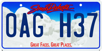 SD license plate 0AGH37