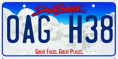 SD license plate 0AGH38