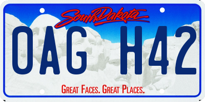 SD license plate 0AGH42