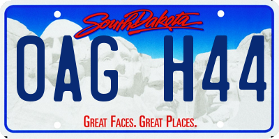 SD license plate 0AGH44