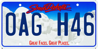 SD license plate 0AGH46