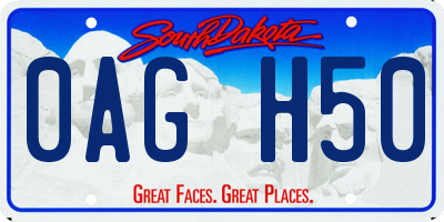 SD license plate 0AGH50