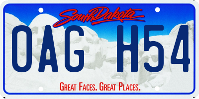 SD license plate 0AGH54