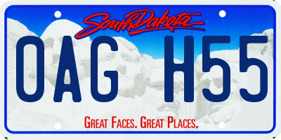 SD license plate 0AGH55