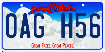 SD license plate 0AGH56