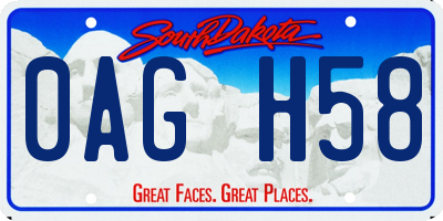 SD license plate 0AGH58