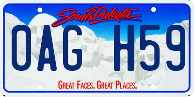 SD license plate 0AGH59