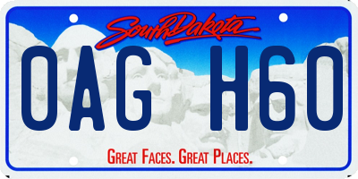 SD license plate 0AGH60