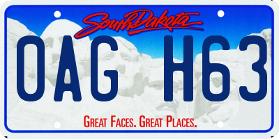 SD license plate 0AGH63