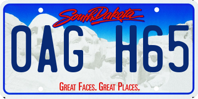 SD license plate 0AGH65