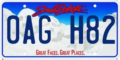 SD license plate 0AGH82