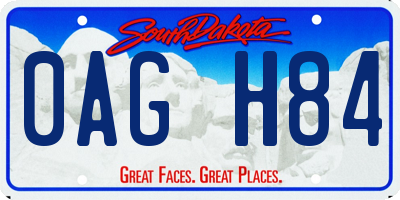 SD license plate 0AGH84