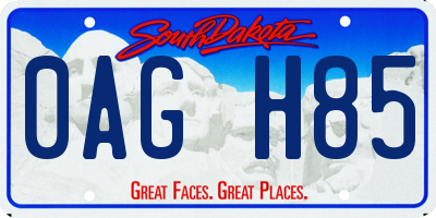 SD license plate 0AGH85